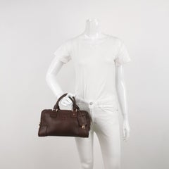 Loewe Amazona 28 in Burgundy Calfskin Leather and Gold-tone Hardware