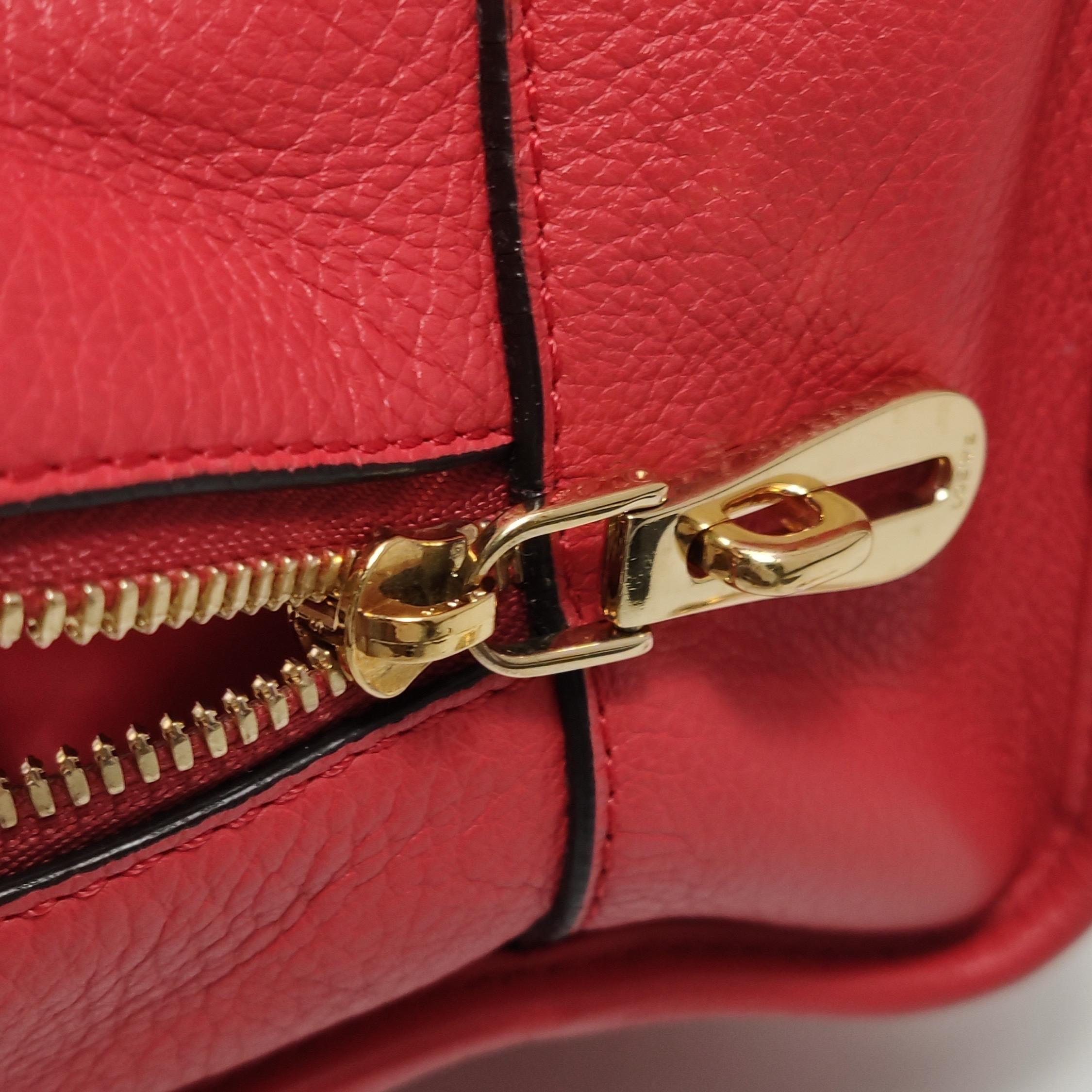Loewe Amazona 28 en cuir de veau rouge breloque escargot dorée spéciale en vente 5
