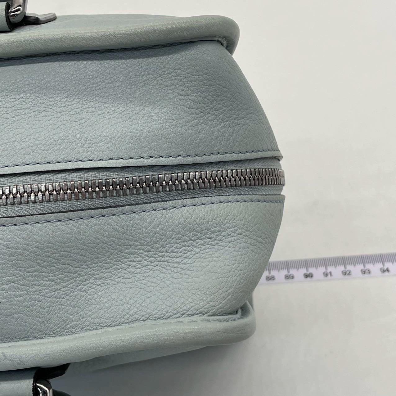 Loewe Amazona 29 in pelle blu con lucchetto a forma di elefante e hardware in tonalità argento in vendita 6