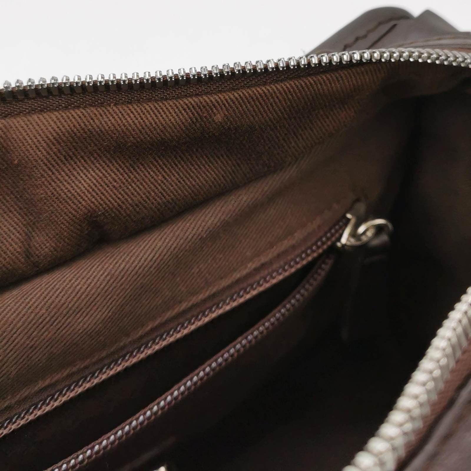 Loewe Amazona 29 in Brown Intrecciato Woven Calfskin Leather Handbag For Sale 6