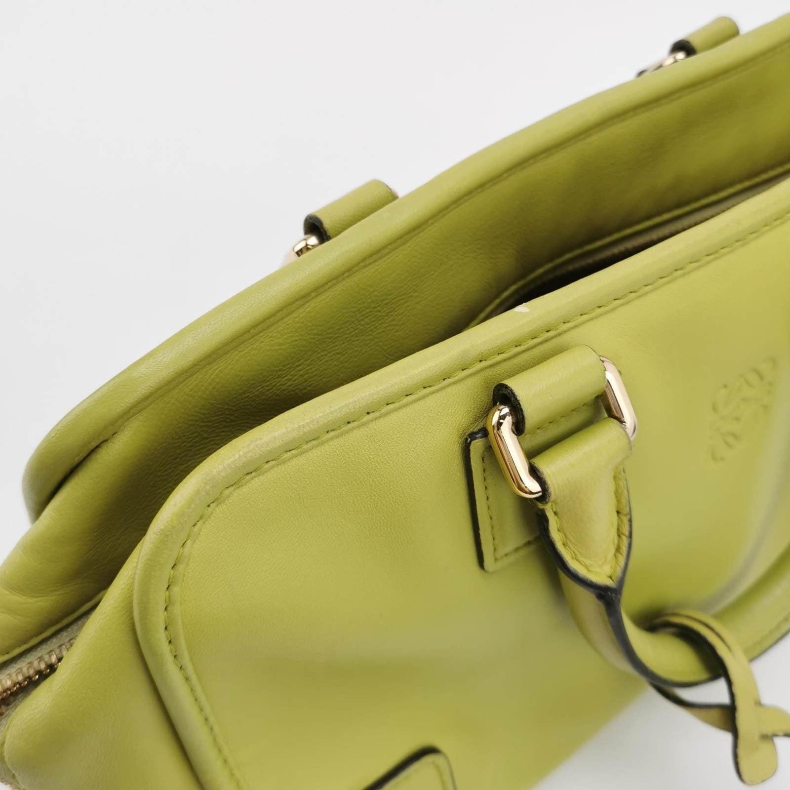 Loewe Amazona 29 in Olive Green Lambskin Leather 7