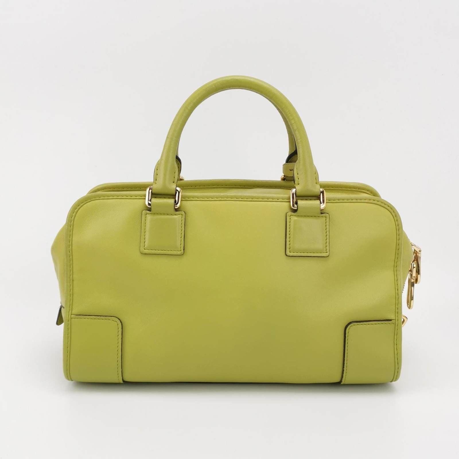 Loewe Amazona 29 in Olive Green Lambskin Leather 3