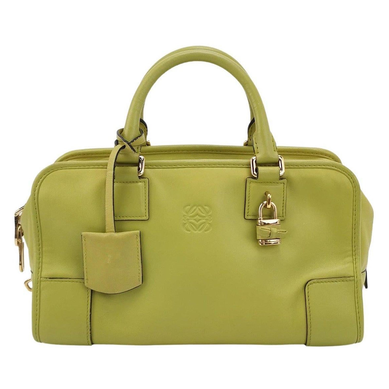 Loewe Amazona 29 in Olive Green Lambskin Leather