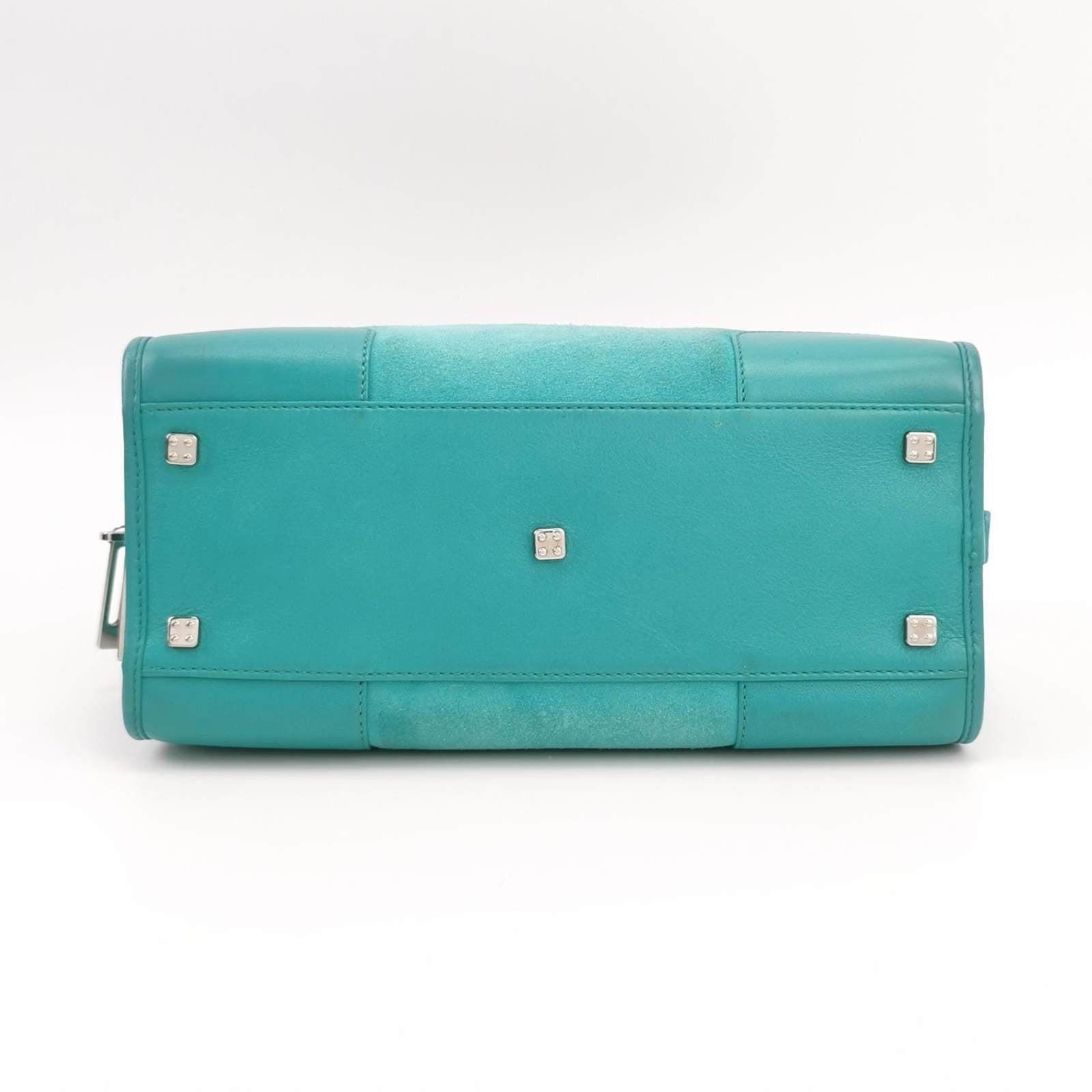 Loewe Amazona 29 en suave piel de ante azul turquesa y herrajes plateados en Bueno Estado en AUBERVILLIERS, FR
