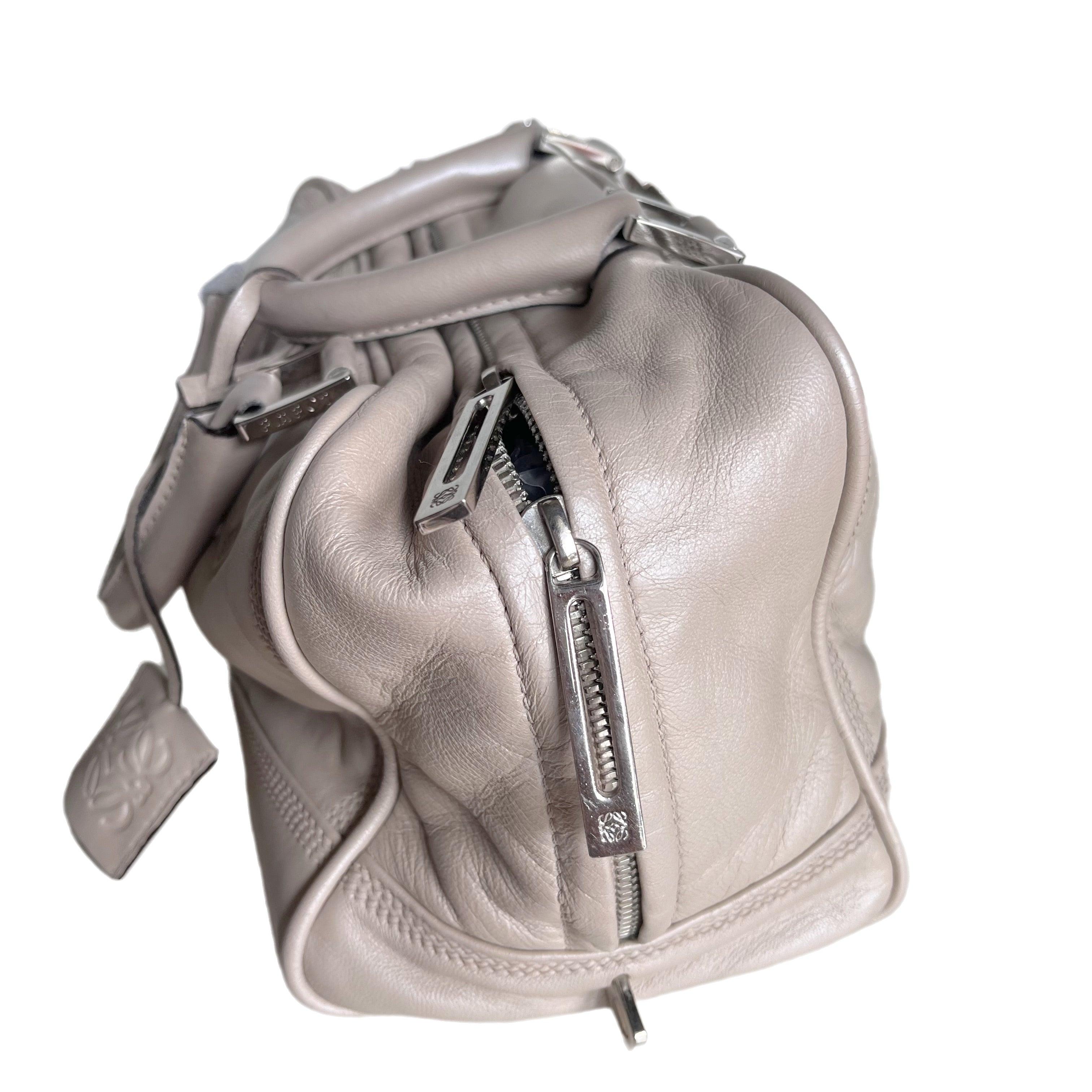 Loewe Amazona 29 Pearlescent Nude Lambskin Leather Zip Around For Sale 5