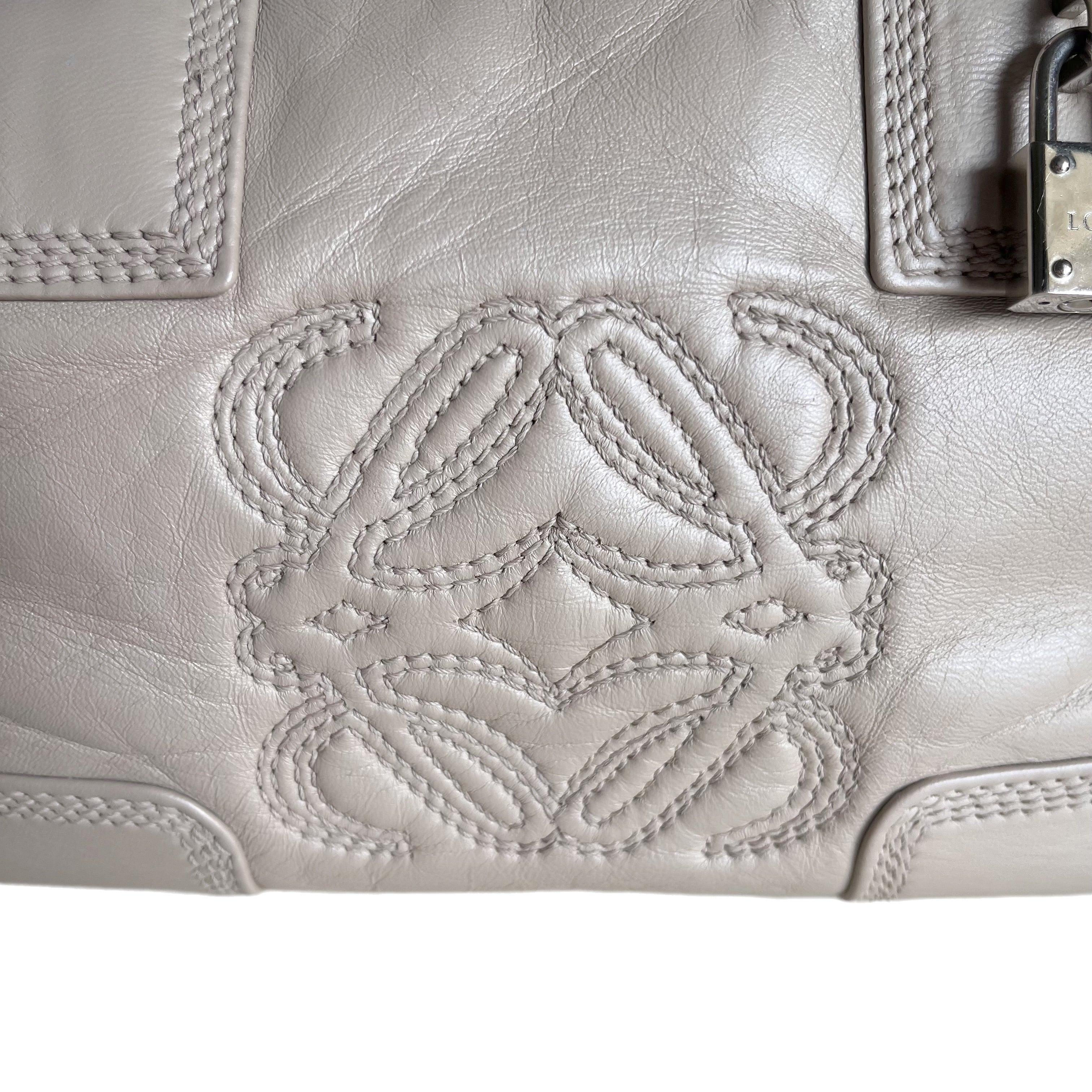 Loewe Amazona 29 Pearlescent Nude Lambskin Leather Zip Around For Sale 8