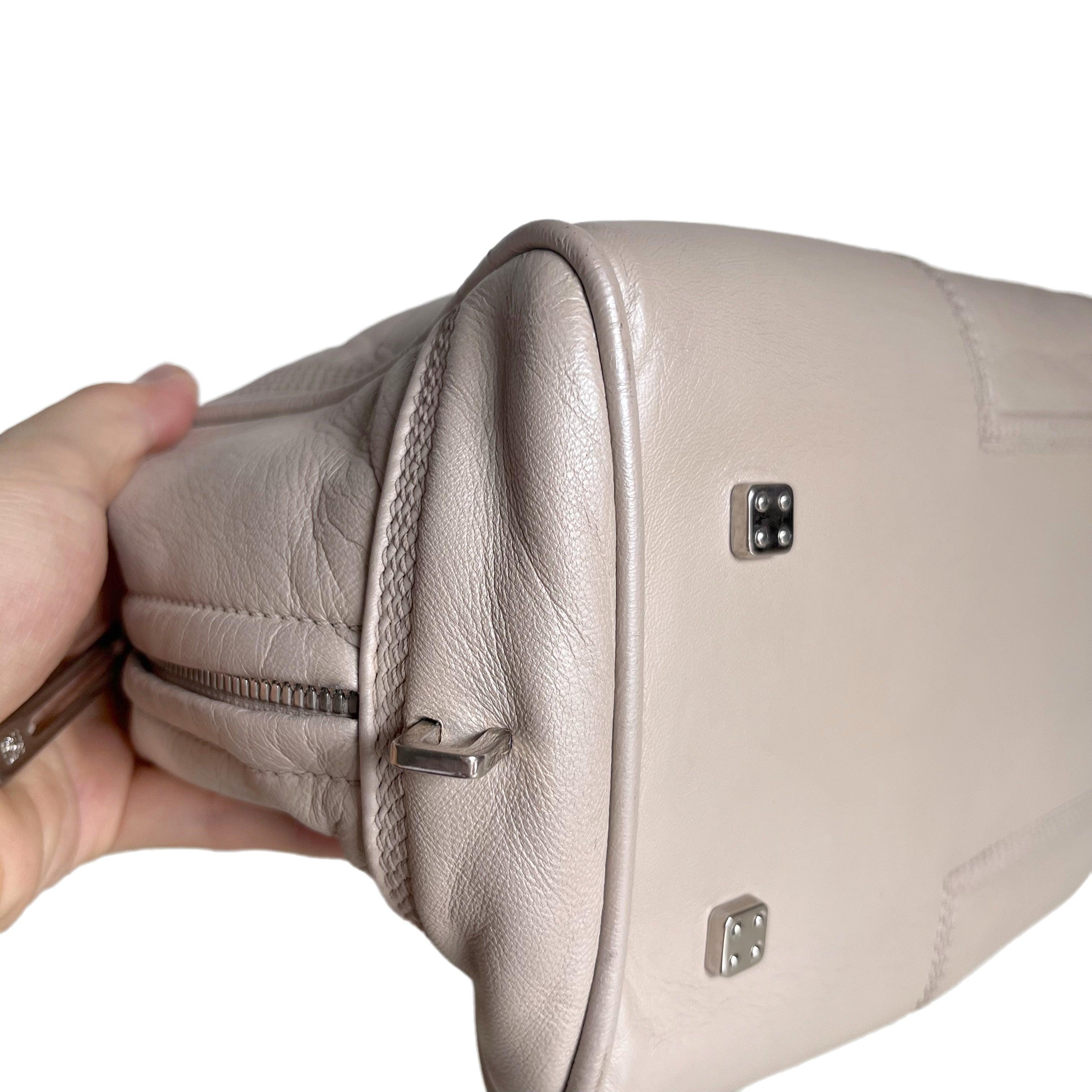 Loewe Amazona 29 Pearlescent Nude Lambskin Leather Zip Around For Sale 9
