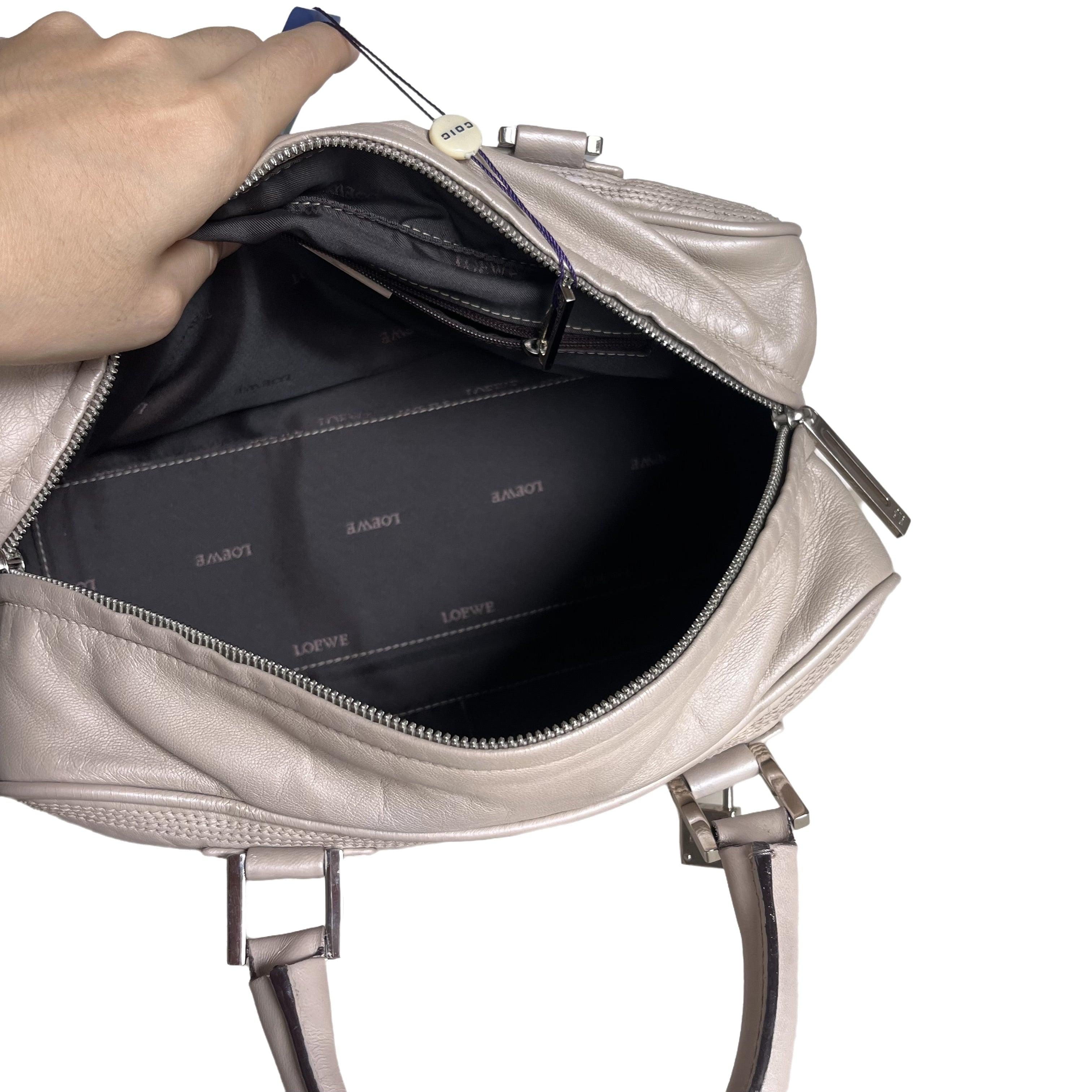 Loewe Amazona 29 Pearlescent Nude Lambskin Leather Zip Around For Sale 11