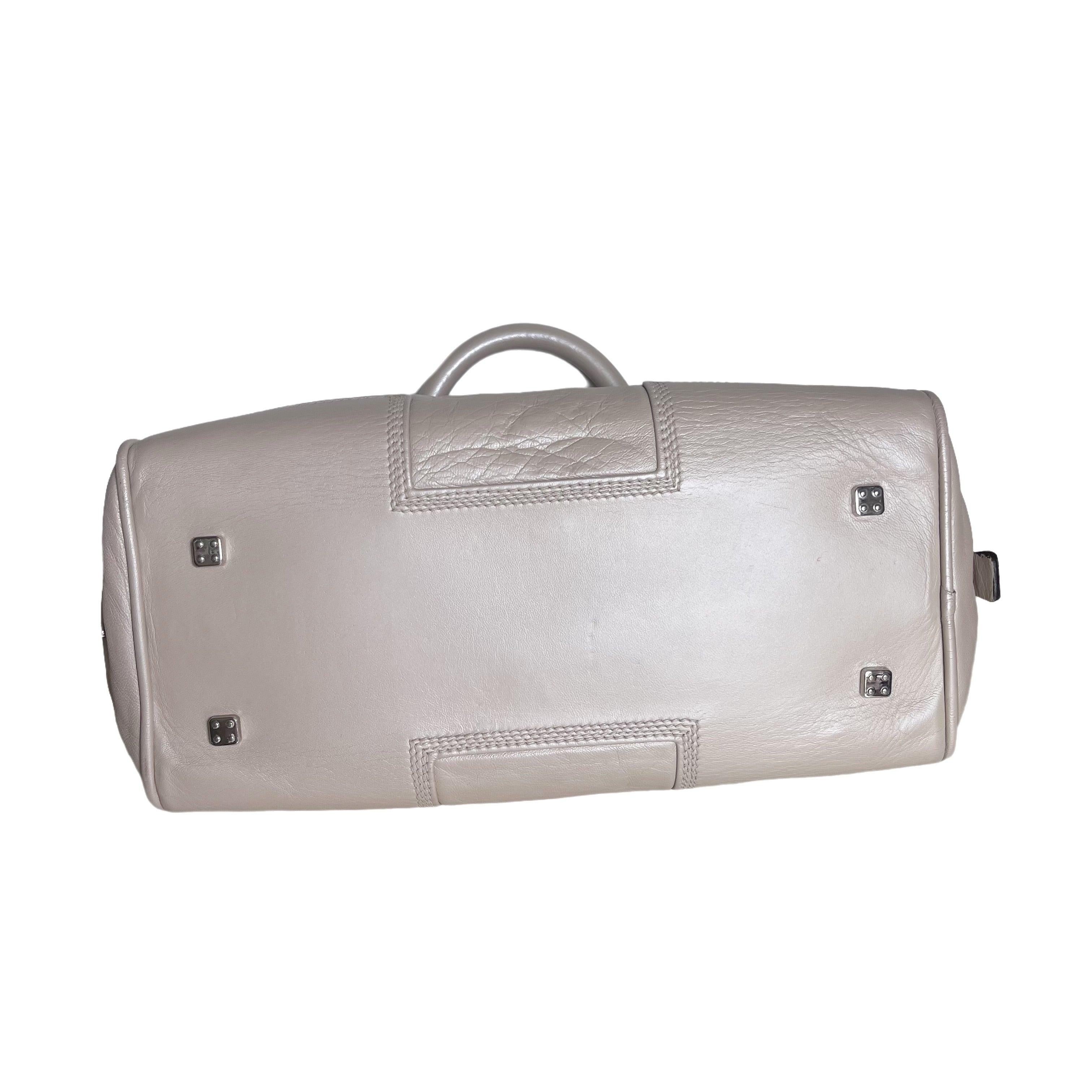 Women's Loewe Amazona 29 Pearlescent Nude Lambskin Leather Zip Around For Sale