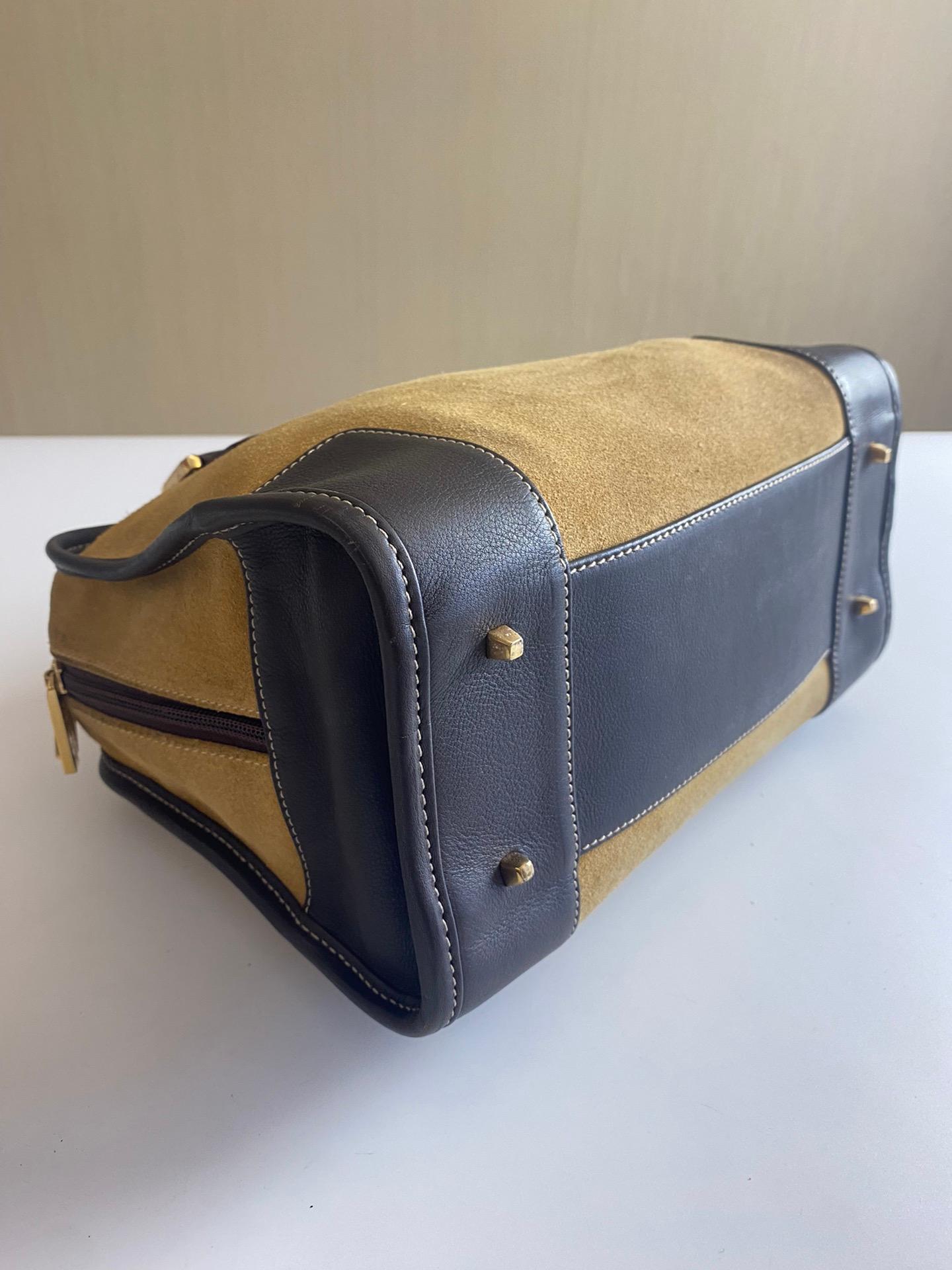 Loewe Amazona 29 Tan Brown Brown Suede and Leather Top Handle Bag en vente 4