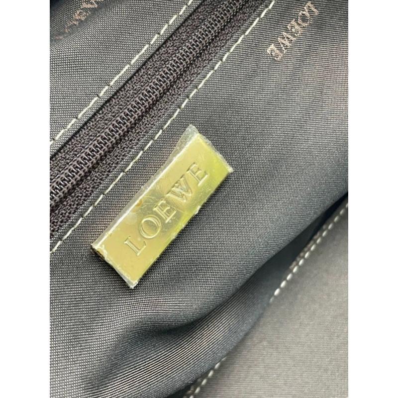Loewe Amazona 29 Zip Around en cuir d'agneau vert métallisé en vente 2