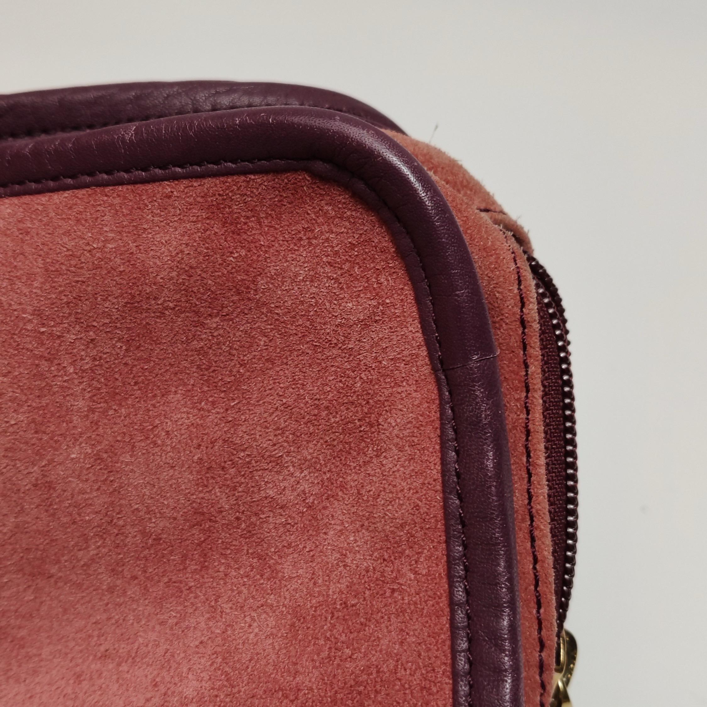 Loewe Amazona 35 East West Borsa a tracolla in pelle scamosciata rossa in vendita 12