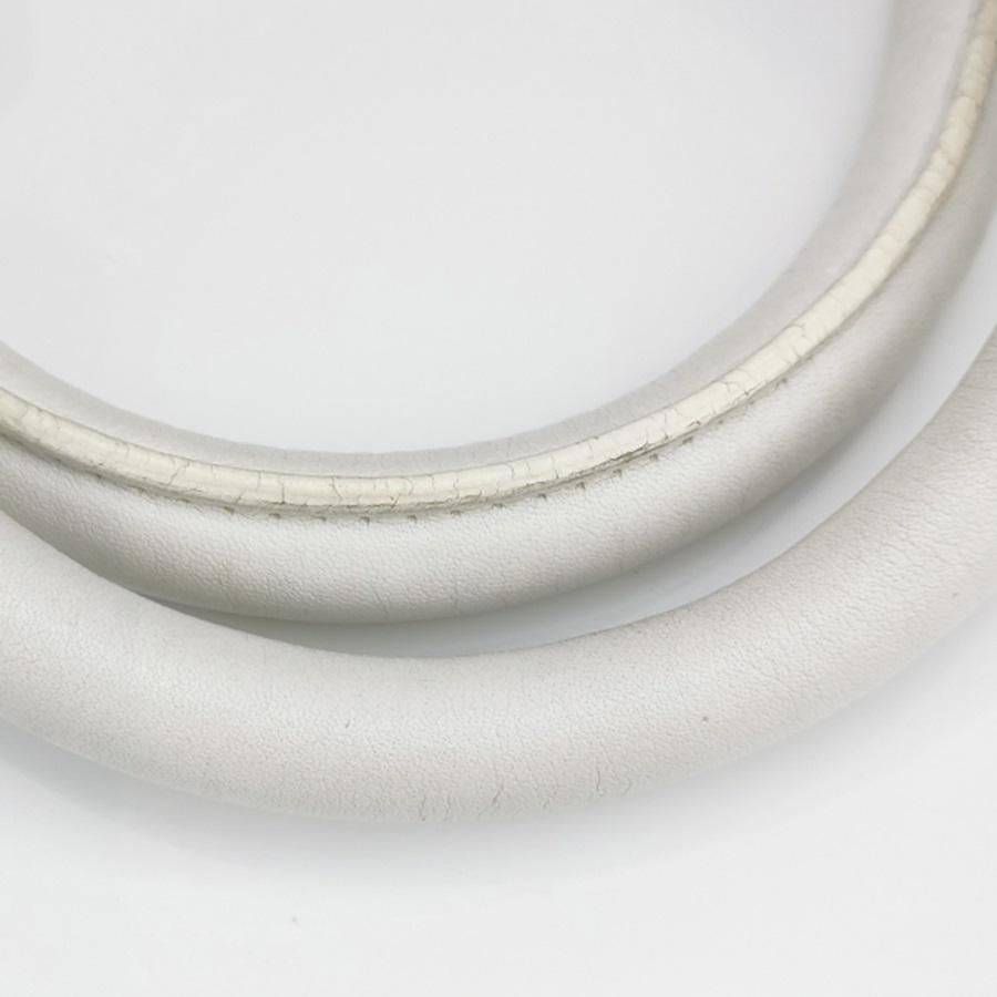 Bolso Loewe Amazona 36 en Piel de Becerro Tejida Intrecciato Blanco 7