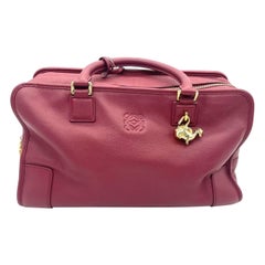 Loewe Amazona 36 Medium cuir bourgogne Dragon Lock Gold-tone Hardware