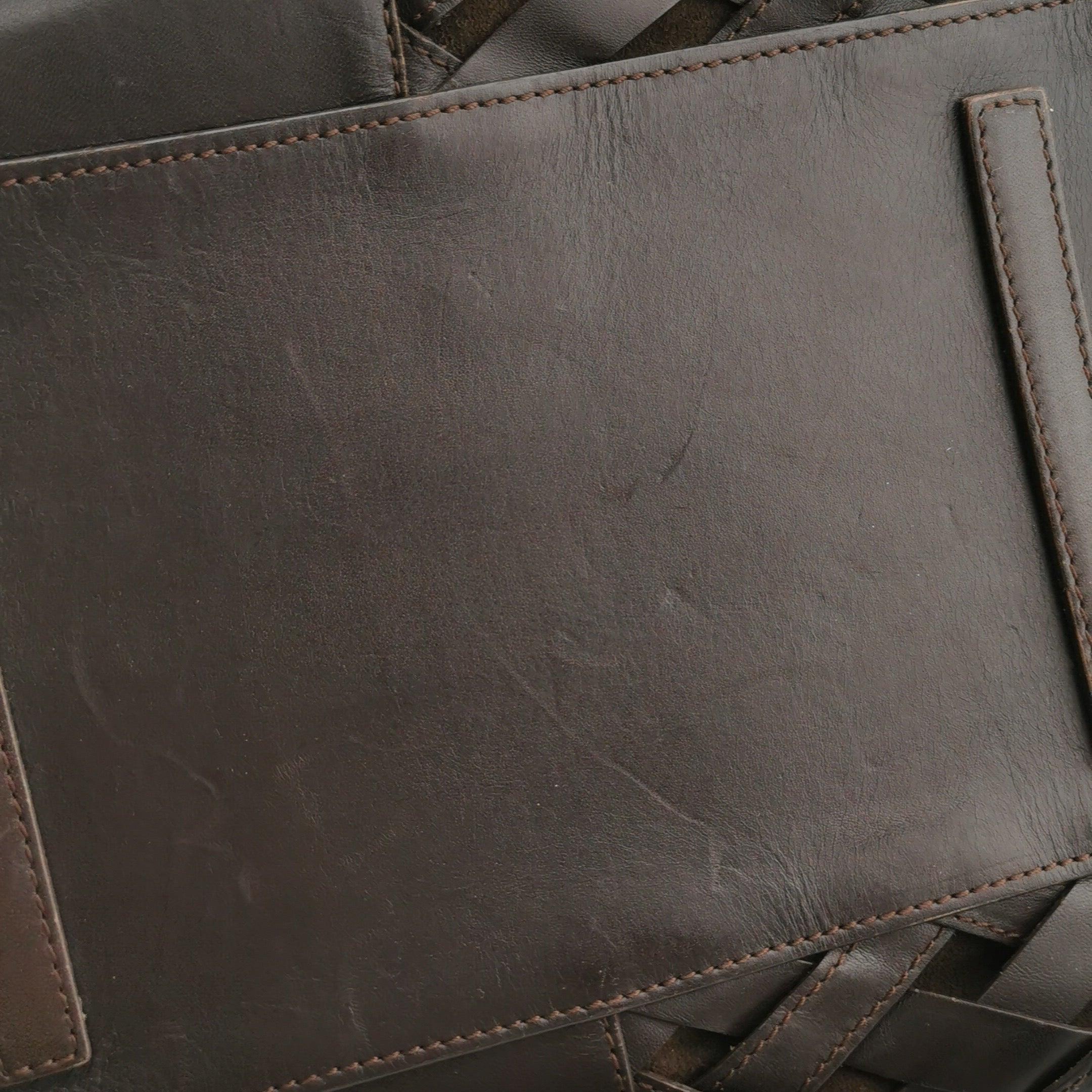 Loewe Amazona 44 in Brown Intrecciato Woven Calfskin Leather Travel Bag For Sale 10