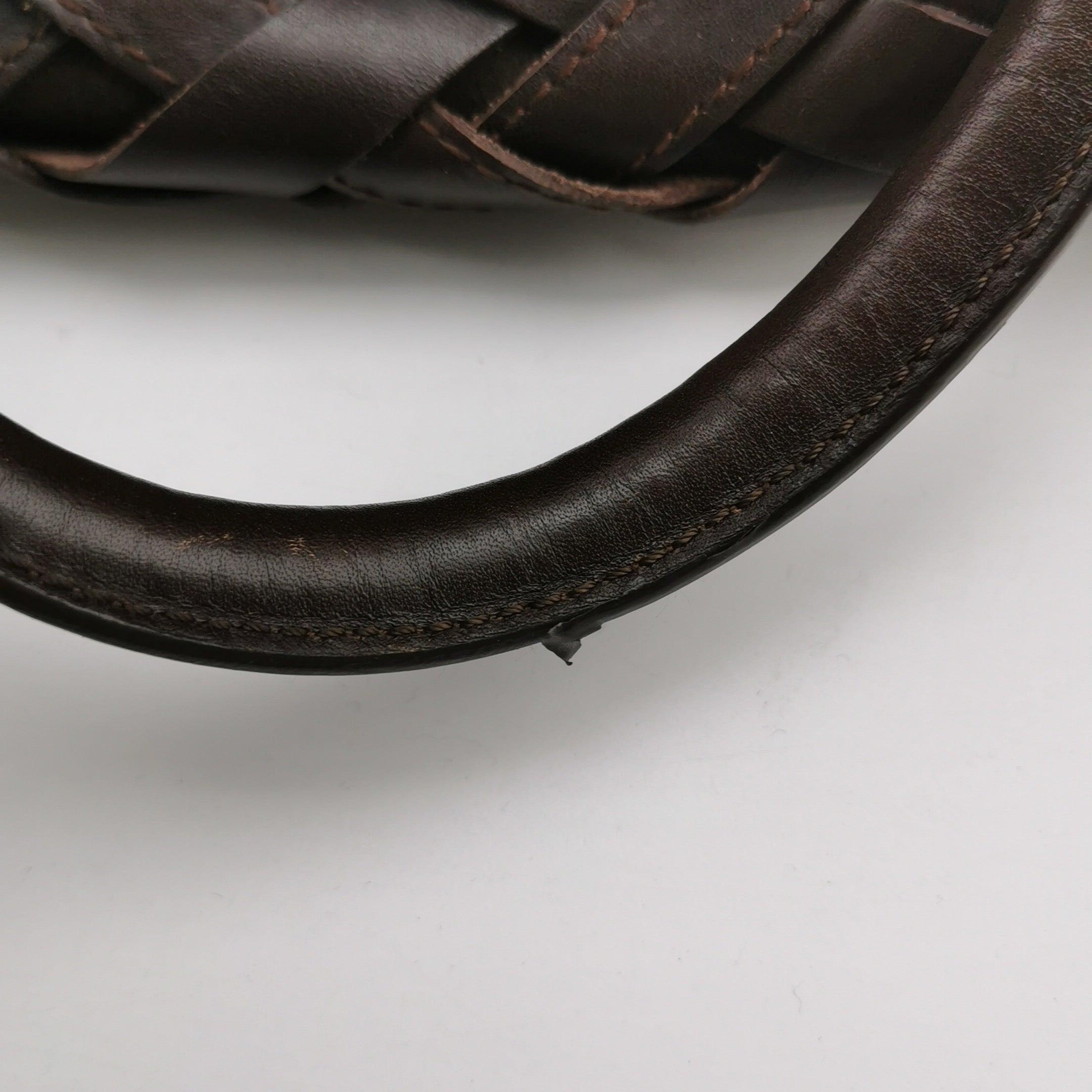 Loewe Amazona 44 in Brown Intrecciato Woven Calfskin Leather Travel Bag For Sale 11