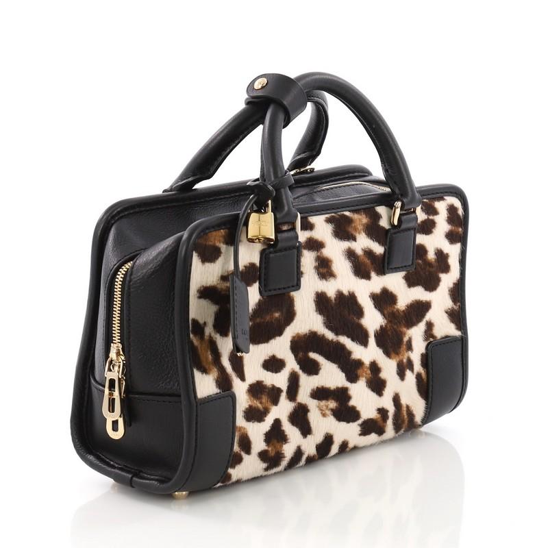 Black Loewe Amazona Bag Calf Hair 23