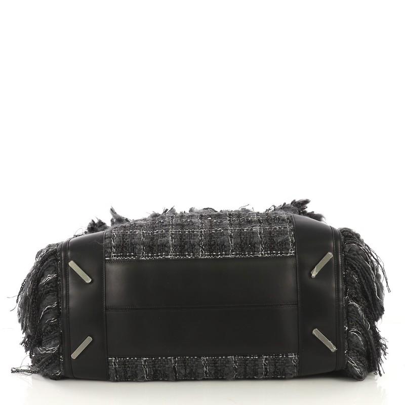 Black Loewe Amazona Bag Fringe Tweed 45