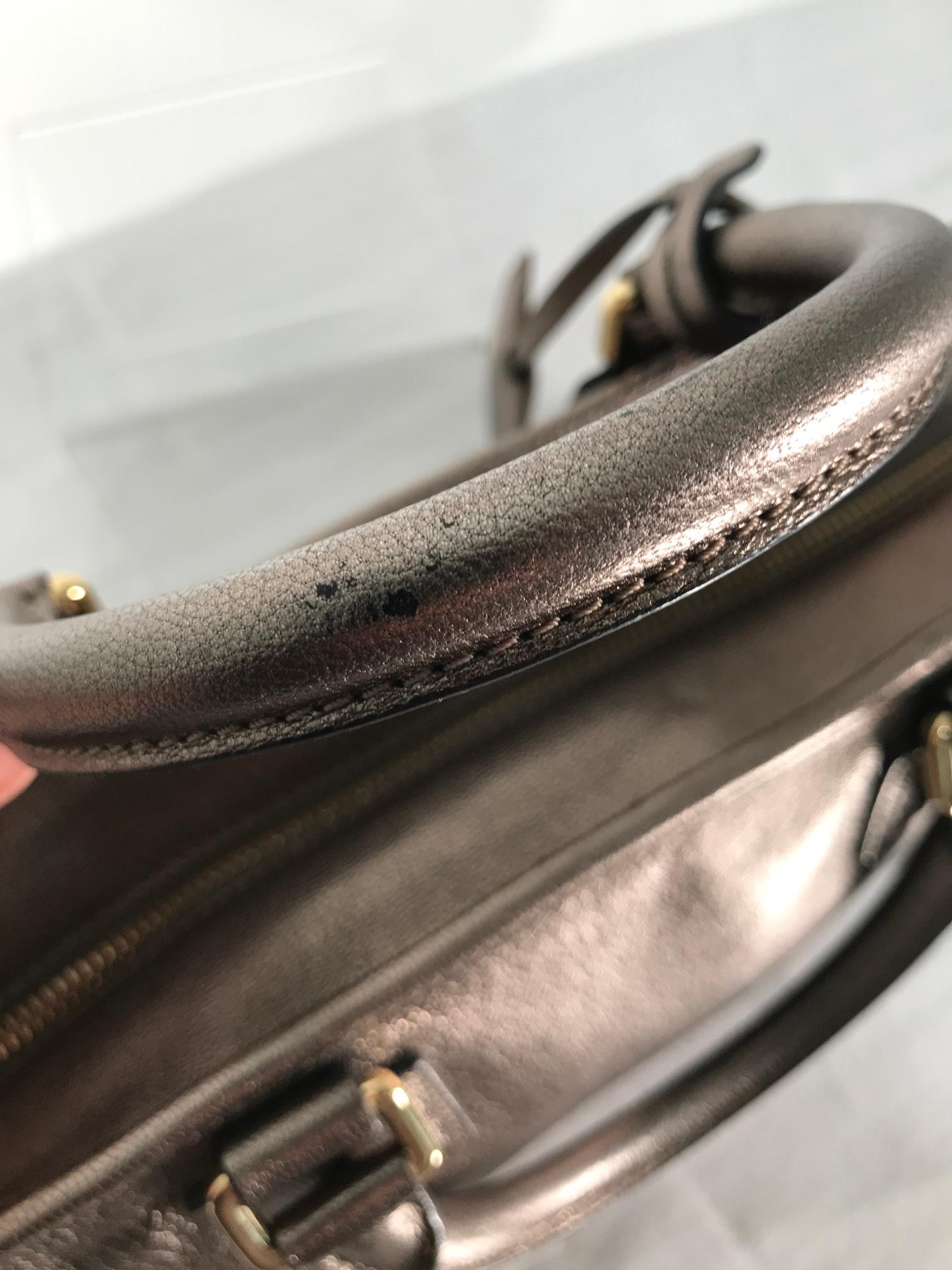 Loewe Amazona Bronze Goatskin Handbag  For Sale 5