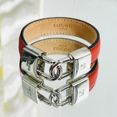 Pulsera de cuero con candado Loewe Amazona