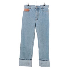 Loewe Anagram Fly Buttons Denim Pant Light Blue