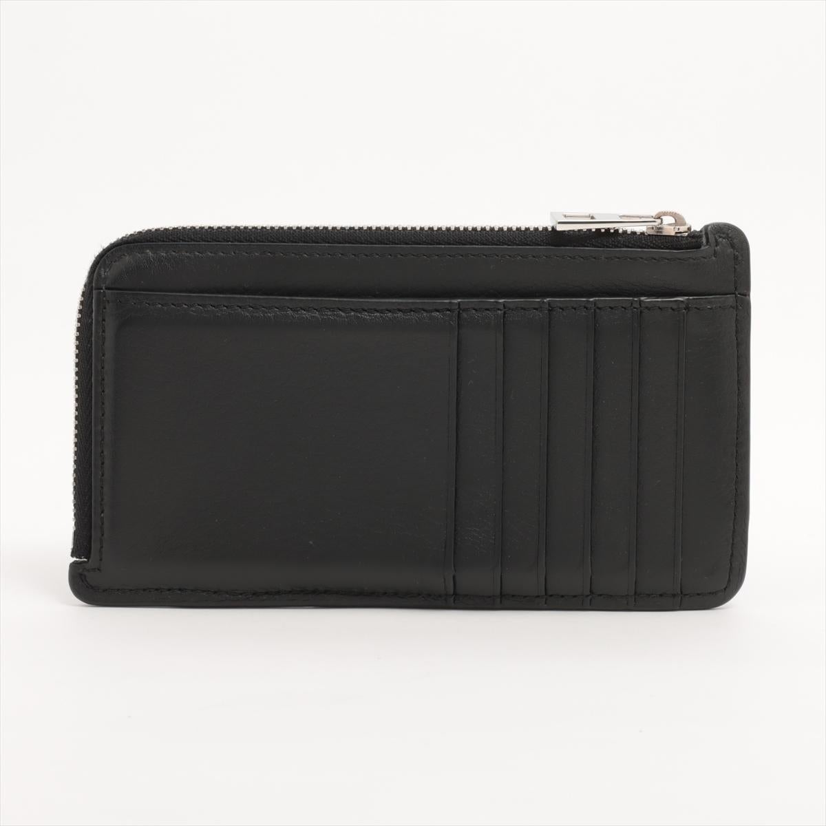 Loewe Anagram Leather Coin Card Wallet Black In Good Condition In Humacao, PR