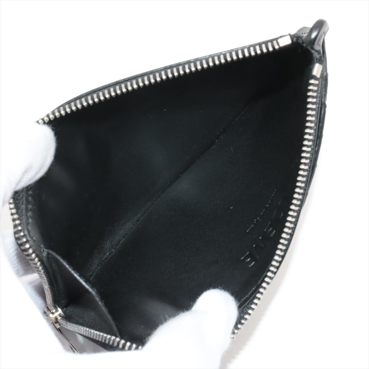 Loewe Anagram Leather Coin Card Wallet Black 1