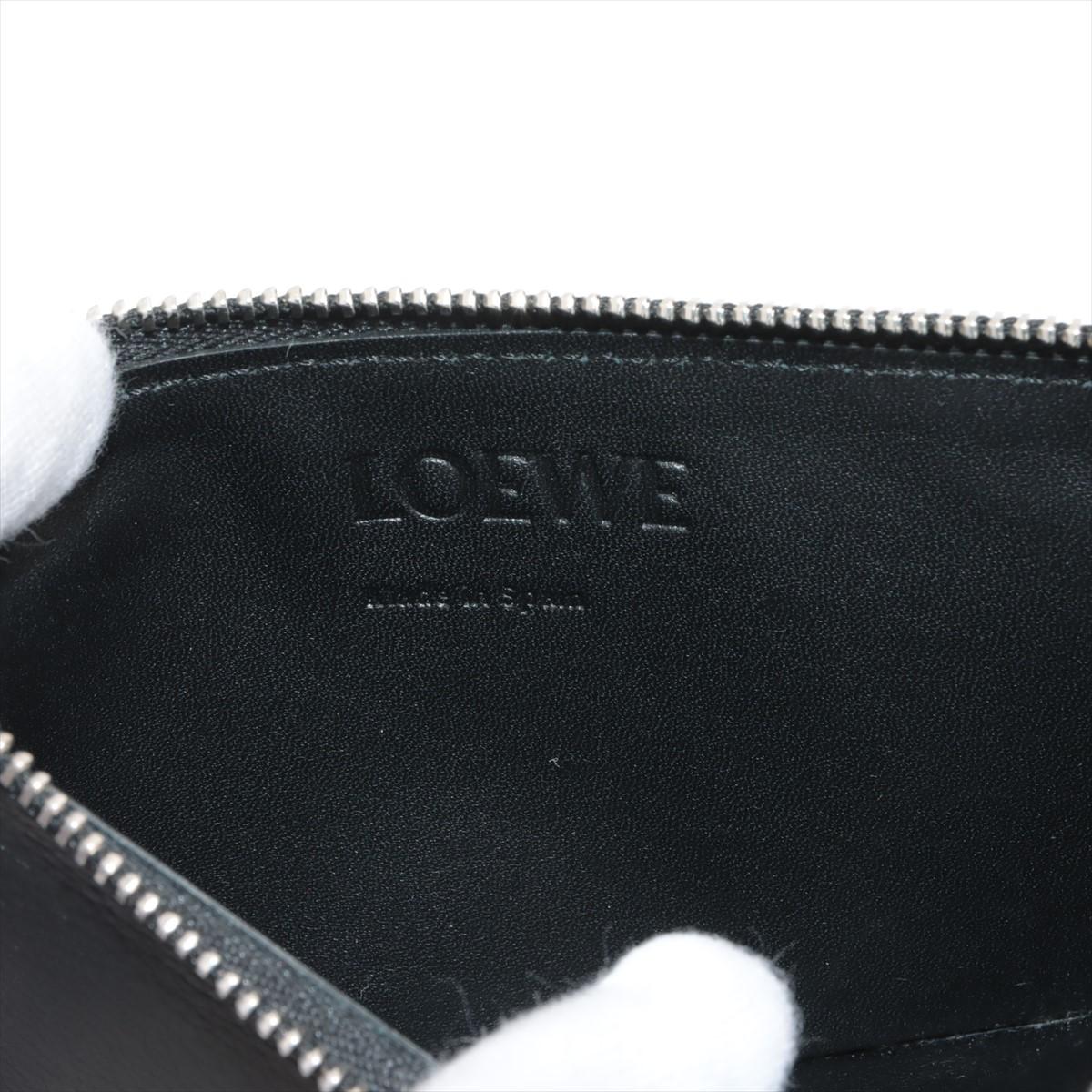 Loewe Anagram Leather Coin Card Wallet Black 2