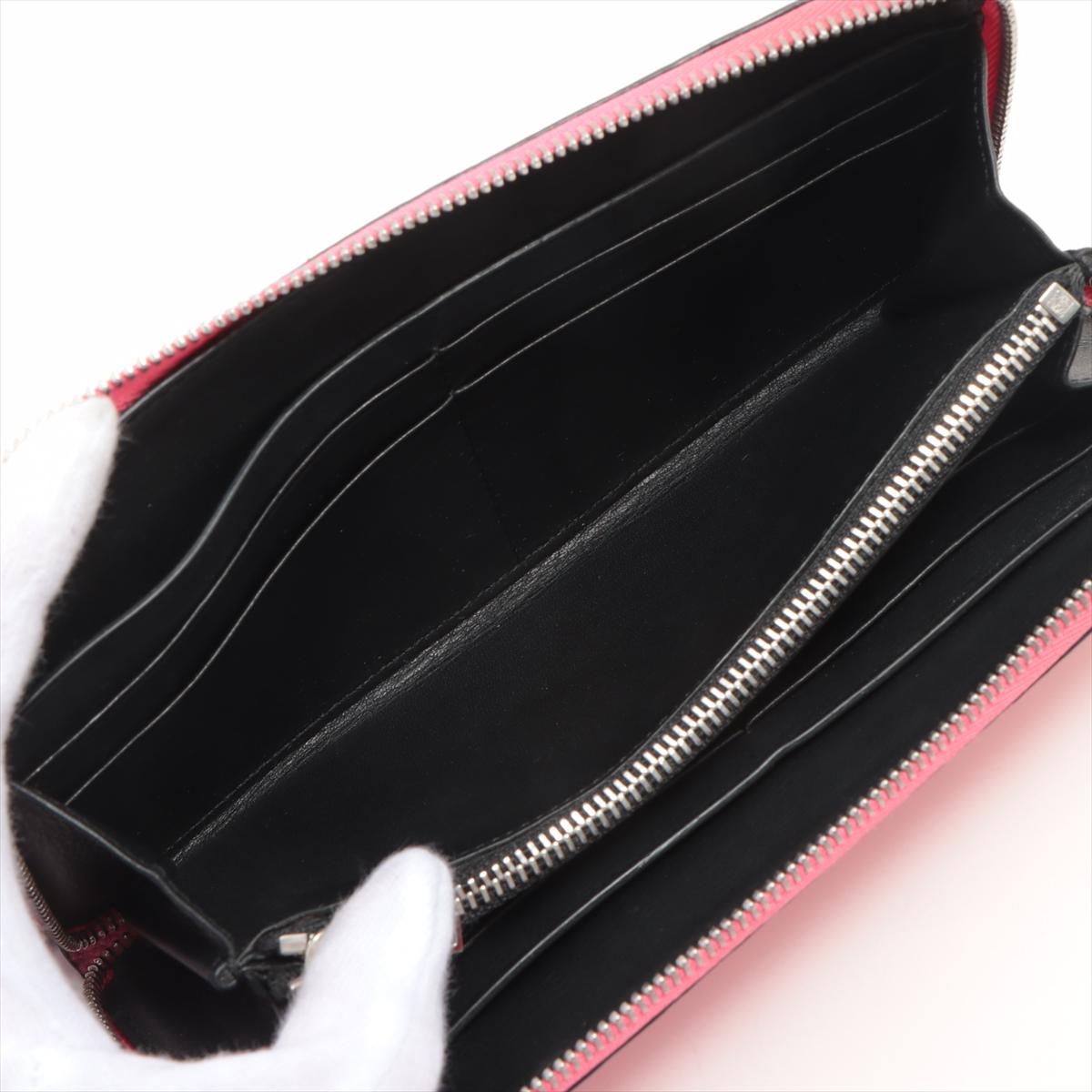 Loewe Anagram Leather Zippy Wallet Pink 1