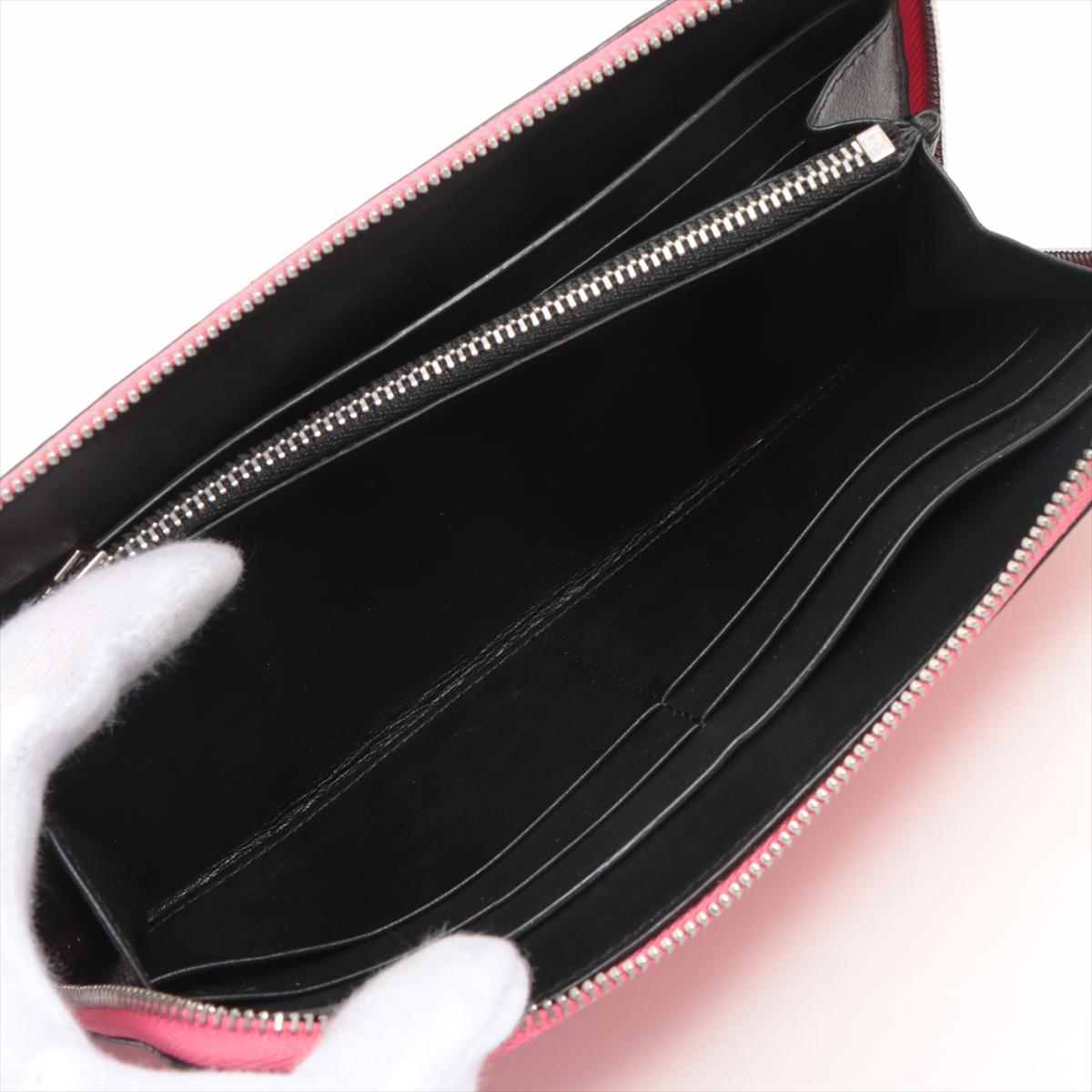 Loewe Anagram Leather Zippy Wallet Pink 2