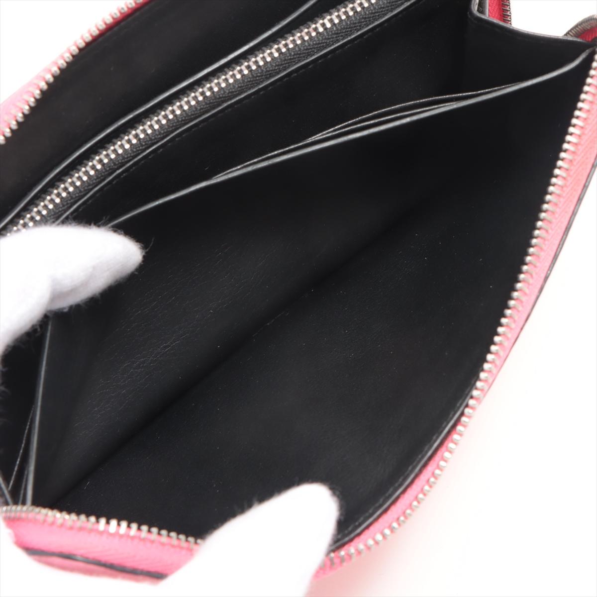 Loewe Anagram Leather Zippy Wallet Pink 4