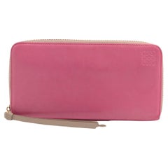 Portafoglio Loewe Anagramma in pelle Zippy Rosa x Beige