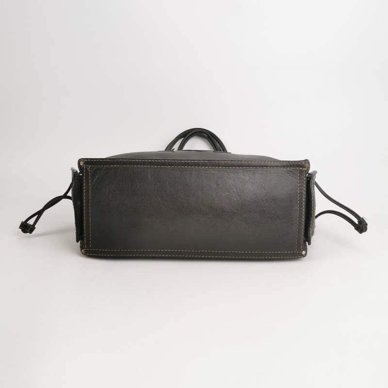 Loewe Anagram Love Logo Shopper Tote Black Medium 35cm For Sale 4