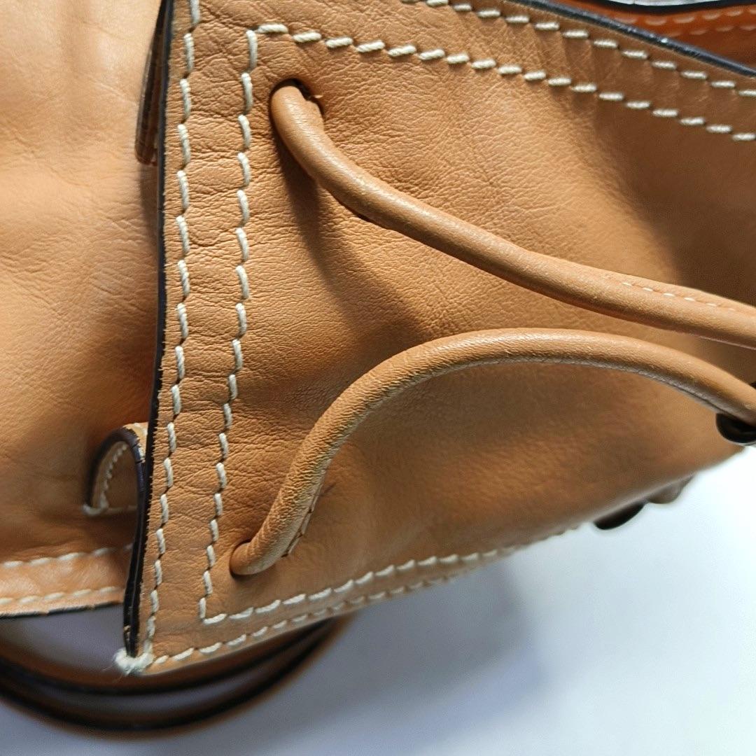 Loewe Anagram Love Logo Shopper Tote Camel Medium 33cm For Sale 8