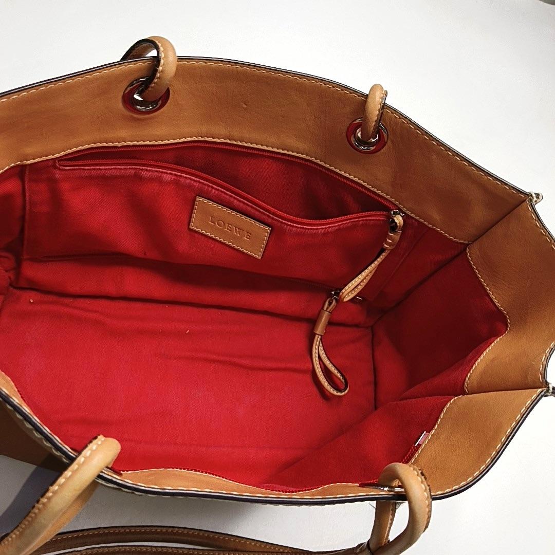 Loewe Anagram Love Logo Shopper Tote Camel Medium 33cm For Sale 1