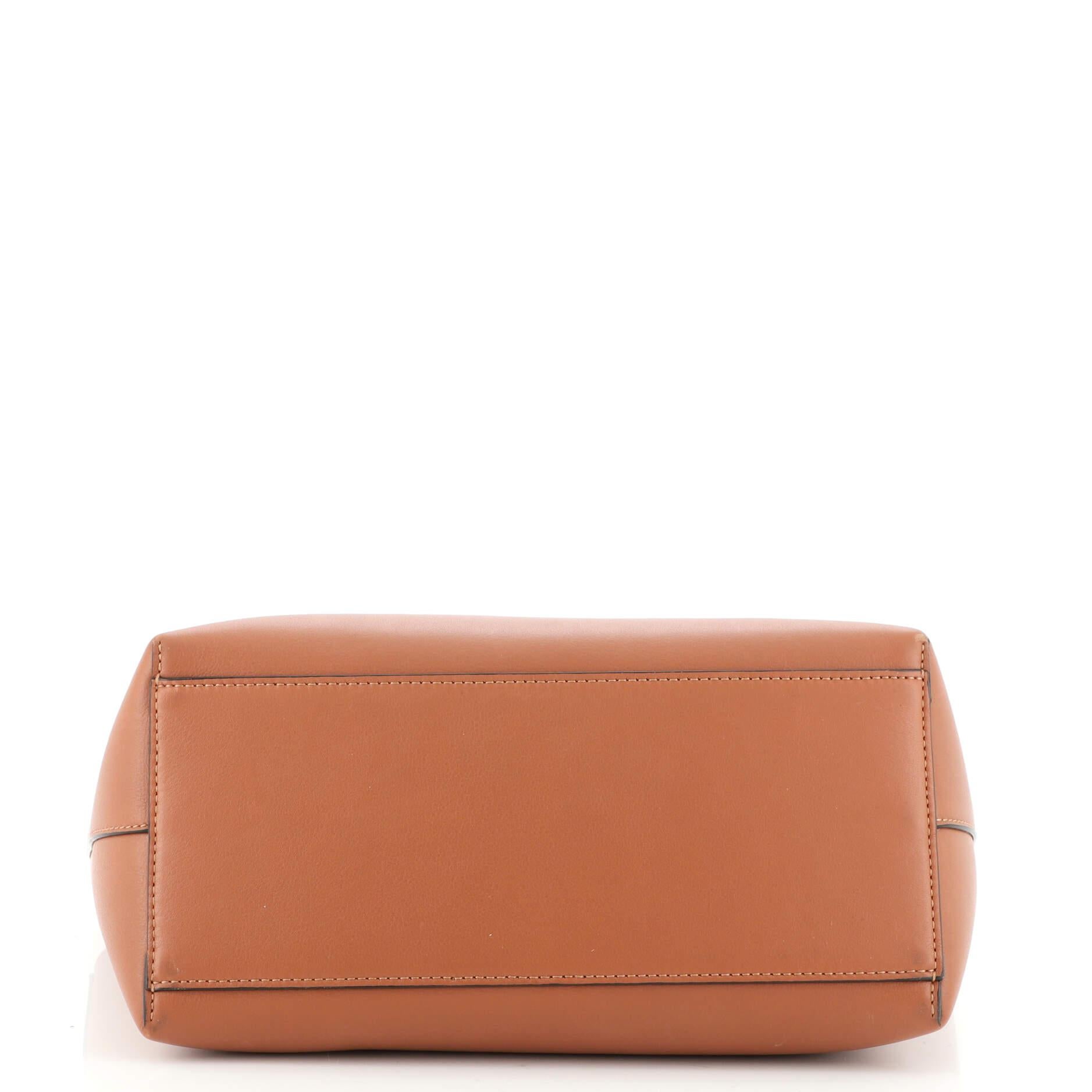 Brown Loewe Anagram Tote Leather Small