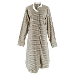 Loewe Asymmetric Striped Midi Shirt Dress M 40