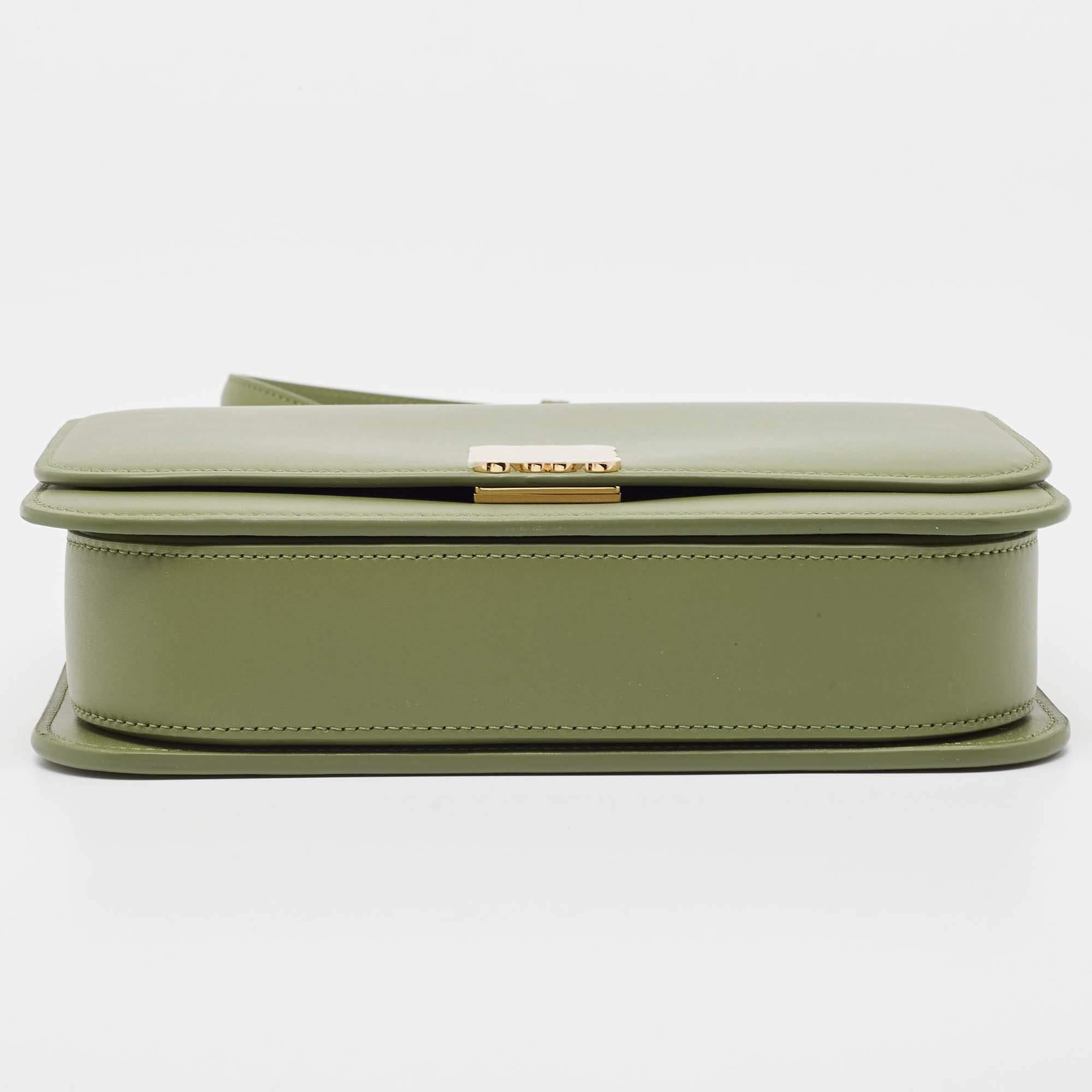 Loewe Avocado Green Leather Goya Shoulder Bag 1