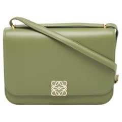 Loewe Avocado Green Leather Goya Shoulder Bag