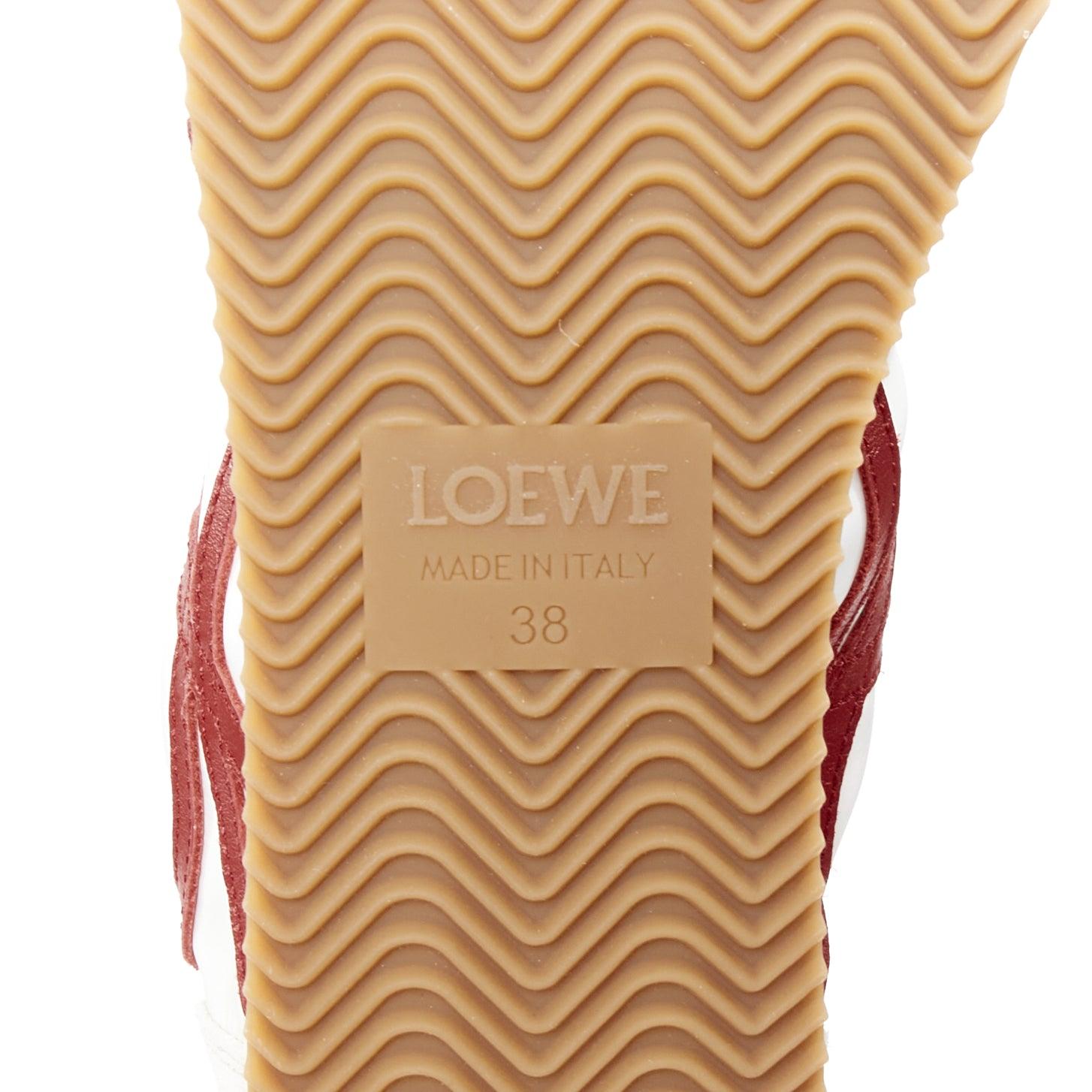 LOEWE Ballet Runner 2.0 rot blau Leder Gummisohle Tennis flache Turnschuhe EU38 im Angebot 5