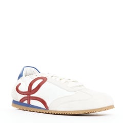LOEWE Ballet Runner 2.0 rot blau Leder Gummisohle Tennis flache Turnschuhe EU38
