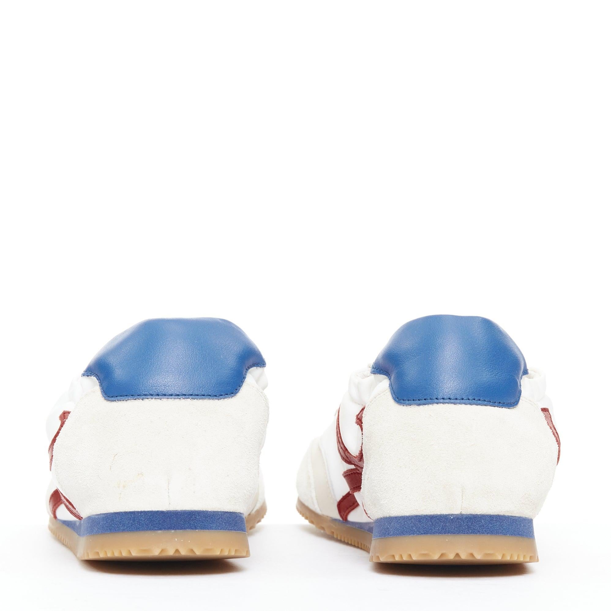 LOEWE Ballet Runner 2.0 rot blau Leder Gummisohle Tennis flache Turnschuhe EU38 Damen im Angebot