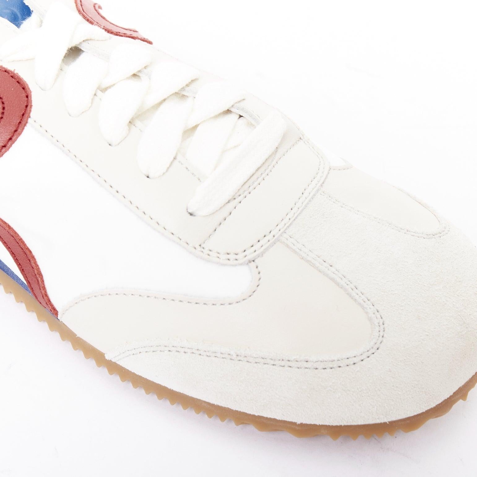 LOEWE Ballet Runner 2.0 rot blau Leder Gummisohle Tennis flache Turnschuhe EU38 im Angebot 2