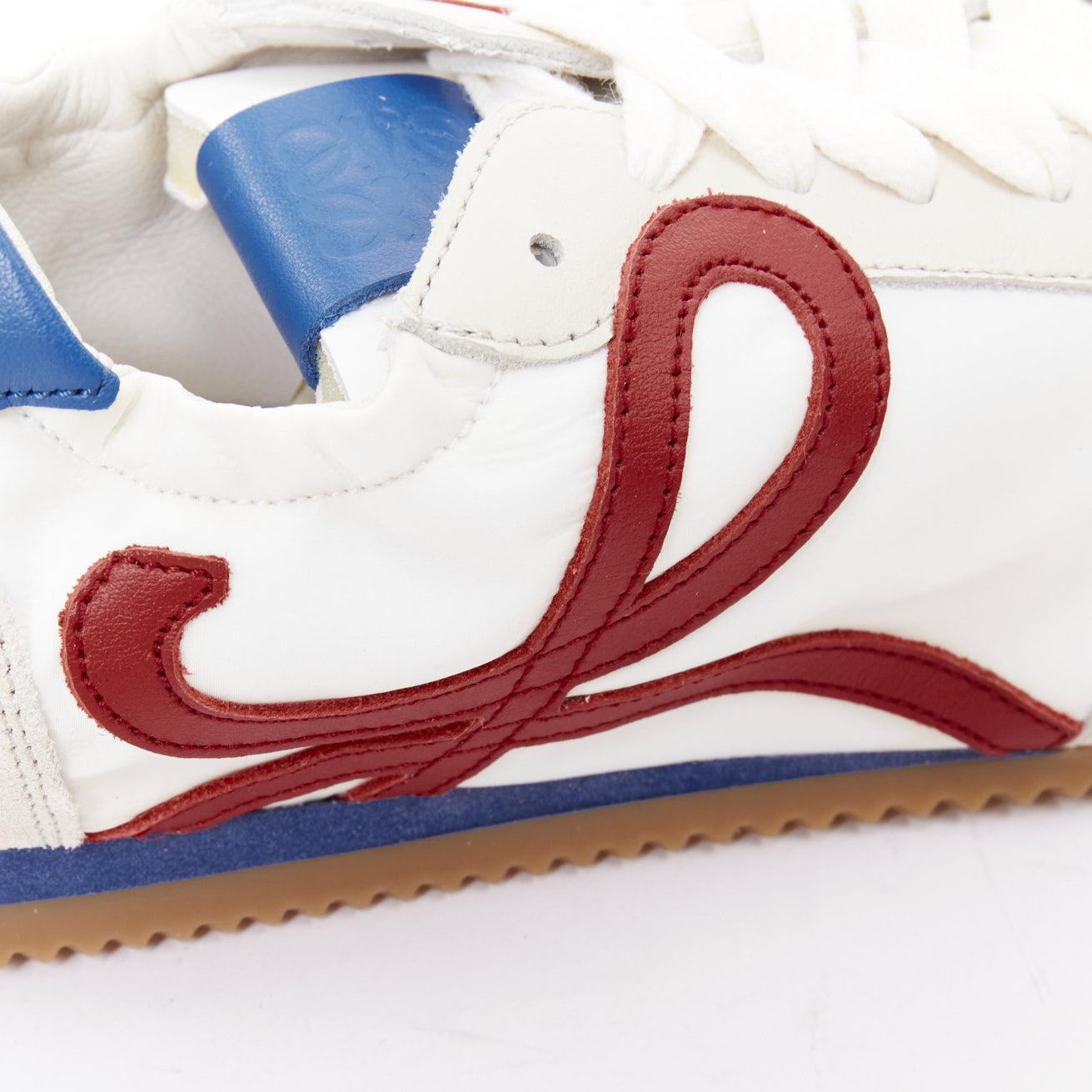 LOEWE Ballet Runner 2.0 rot blau Leder Gummisohle Tennis flache Turnschuhe EU38 im Angebot 3