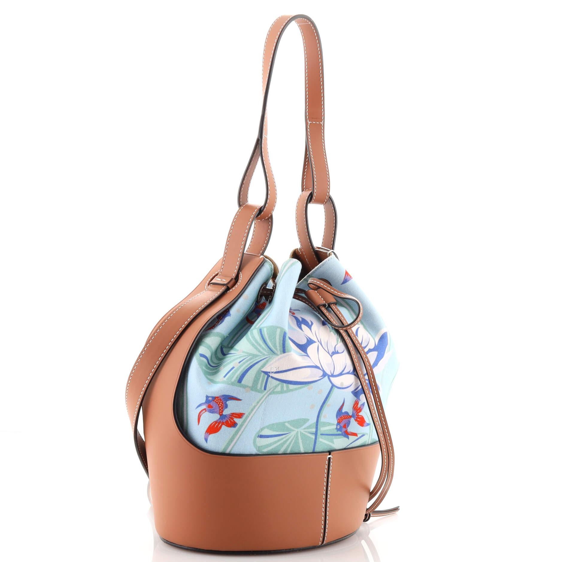 Loewe Calfskin Brass Balloon Nano Bucket Bag Tan