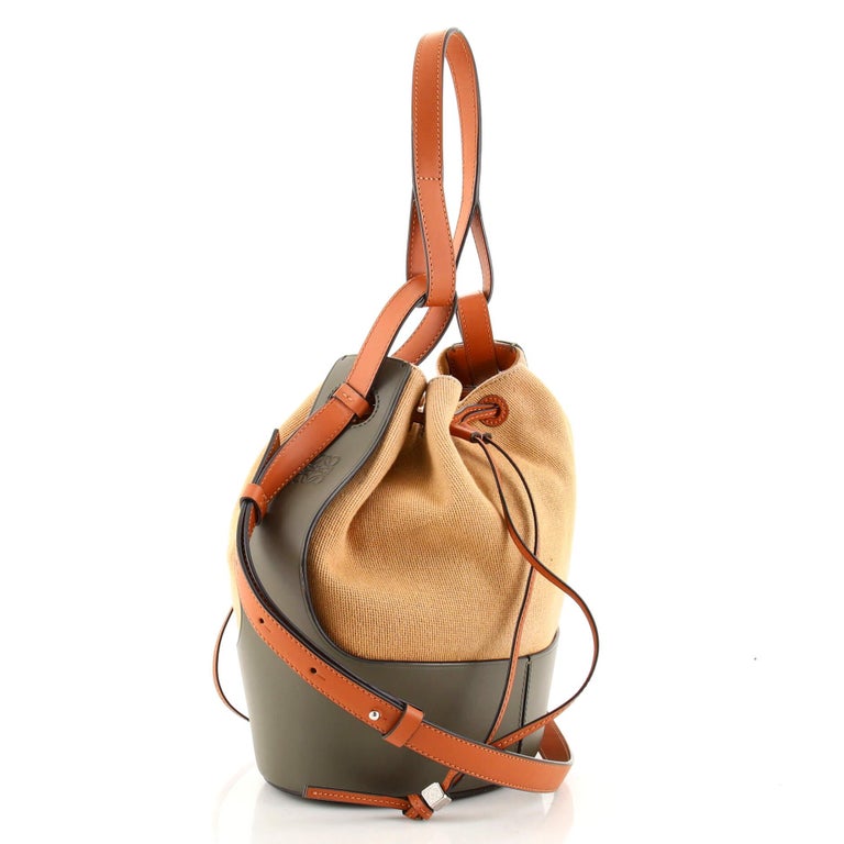 Shop LOEWE BALLOON LOEWE Canvas Leather Shoulder Bags by raraperc