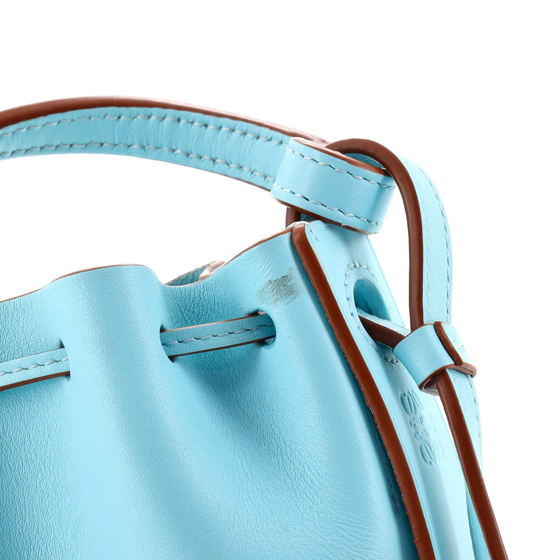 Loewe Balloon Bucket Bag Leather Nano In Good Condition In NY, NY