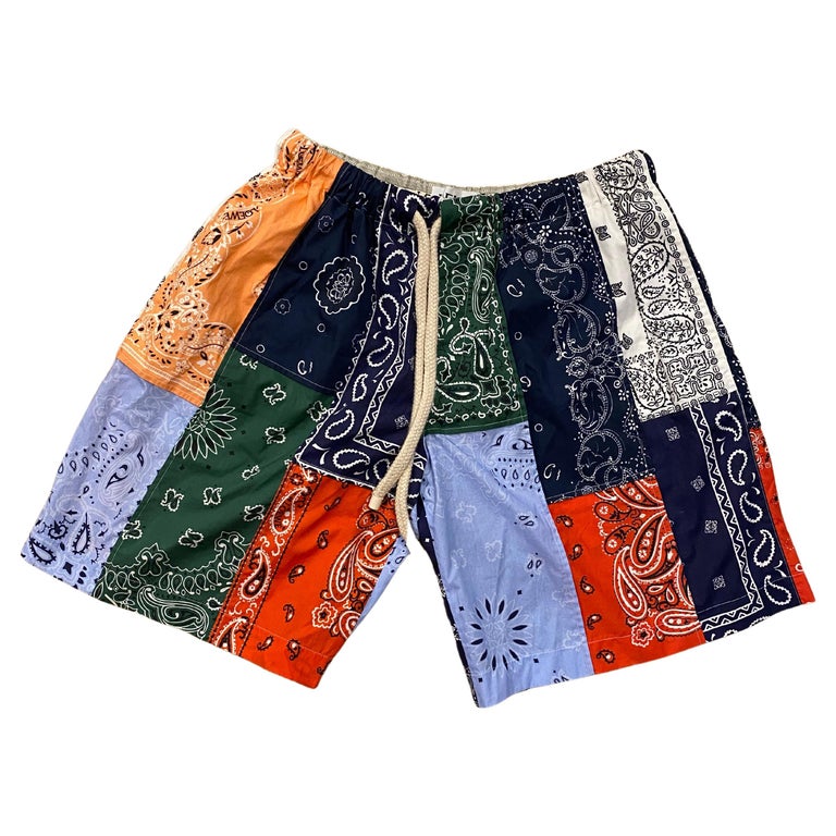 Loewe Bandana Patchwork Multi color Shorts, size M For Sale at 1stDibs