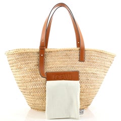 Loewe Basket Bag Leather and Straw Large