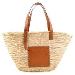 Loewe Basket Bag Leather and Straw Large